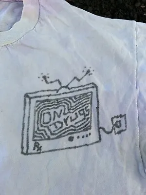 Vintage 90s THIS IS YOUR BRAIN ON DRUGS TV Promo Ad Single Stitch THIN T Shirt L • $15