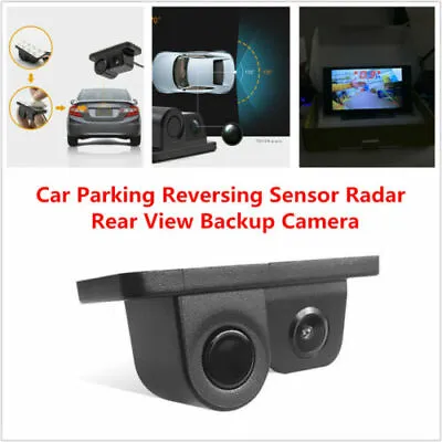 2in1 Car Parking Reversing Sensor Radar Rear View Backup Night Vision Camera Kit • $23.74