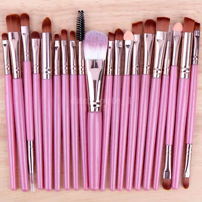 Makeup Brush Set Eyeshadow Eyebrow Powder Foundation Contour Lip Brushes HOT 20X • $20.14