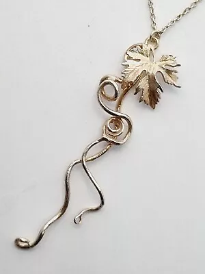 Alex Monroe Trailing Ivy  Necklace Yellow Gold Silver Vintage Rare • $290.43