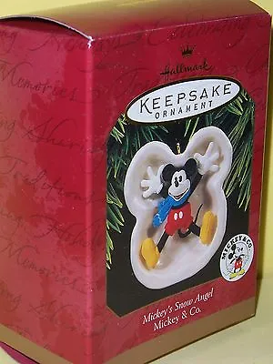 Hallmark  Mickey's Snow Angel  Mickey & Co Collection Nib 1997 • $12