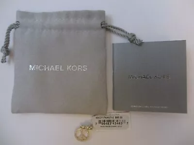 MK Michael Kors 14k Gold-Plated Sterling Silver Pave Peace Charm MKC1174AN710 • $49.49