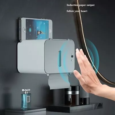 Shelf Automatic Induction Toilet Paper Holder In Bathroom Wall Toilet Paper • $33.99