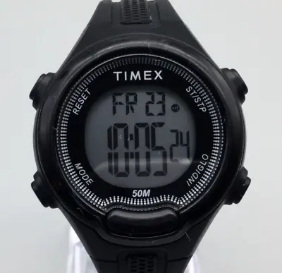 Timex Expedition Watch Men 39mm Digital Black Indiglo Day Date New Battery • $26.99