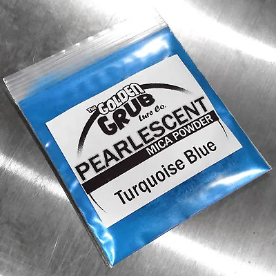 $7.99 • Buy NEW 1 OZ. TURQUOISE BLUE Metallic Pearlescent Mica Powder Fishing Lure Plastisol