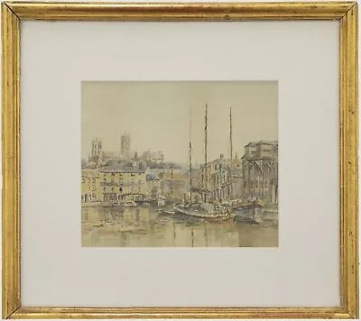 20th Century Watercolour - Lincoln Cathedral On The Bradford • £133