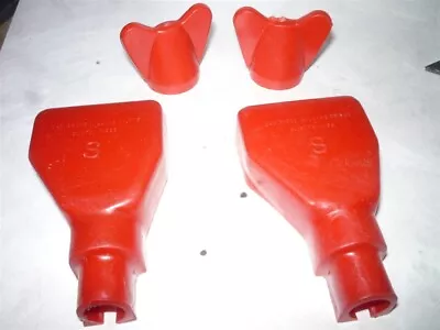 Vintage Battery Terminal Protector Covers W/hold Down Nuts Ford Gm Mopar • $7.99