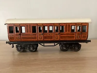 BING O GAUGE BOGIE LNER 1st/3rd 265 PASSENGER COACH. Teak/White • $185