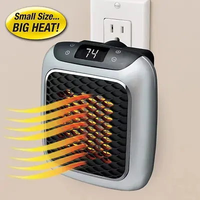 $15.90 • Buy Portable Electric Space Heater Mini Fan With Remote Control Wall Sockets New