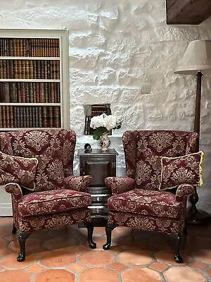 Pair Of Superb Quality Wingback Armchairs • £450