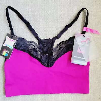 NEW MAIDENFORM Fit To Flirt Seamless Lace T-Back Bra Size Medium M MSRP: $24 • $11