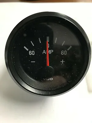 VDO 1-241-015-015B Black Ammeter Power Meter 60 AMP 2  52mm 35604107 • $59.95