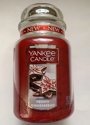 Yankee Candle FROSTY GINGERBREAD 22 OZ. LARGE JAR  HOLIDAY FAVORITE SCENT • £33.74