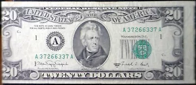 1988A ERROR $20 MAJOR 3rd Print Shift Federal Reserve VF Note Currency  NR • $275