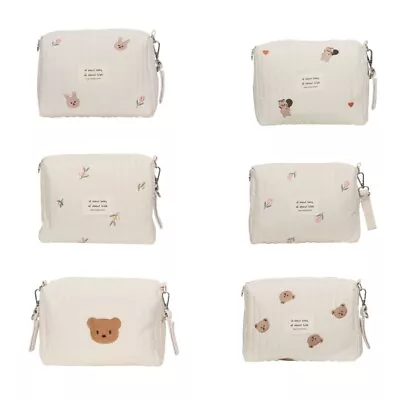 Diaper Bag Baby Pram Bags Organizer Bear Embroidery Travel Makeup Pouch • $23.11