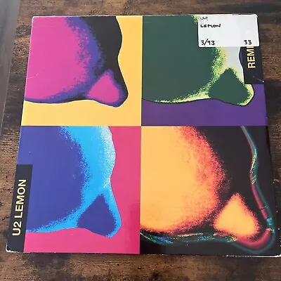 Rare Yellow U2 Lemon House Remixes 12” Vinyl David Morales Paul Oakenfold • £30