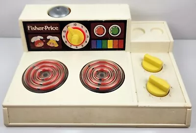 Vintage Fisher Price Kitchen Set Stove Top 919 Bell & Burners Worls 1978 • $9.95