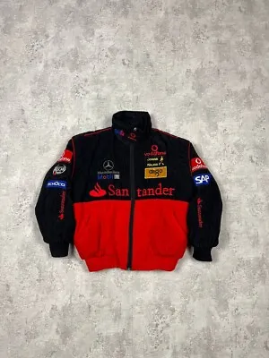 Vintage Mercedes Benz Santander Mclaren Formula 1 F1 Team Racing Kids Jacket • $65