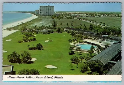 Postcard Marco Island Florida Marco Beach Villas Aerial View • $4.75