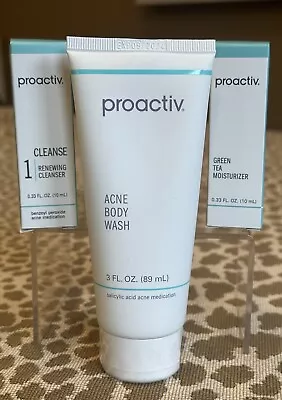 Proactiv Lot: Acne Body Wash +Green Tea Moisturizer & Renewing Cleanser~New! • $12.99