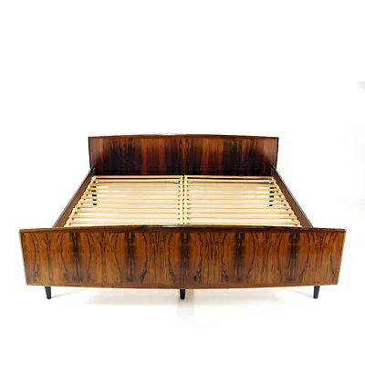 Retro Vintage Danish Rosewood Double Bed Frame Mid Century Modern 50s 60s 70s • £995