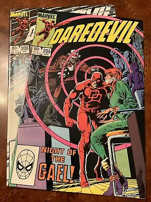 Lot Of 2 Marvel Daredevil #205 & 206 Copper Comic Books 1984 Mazzucchelli Art • $0.99