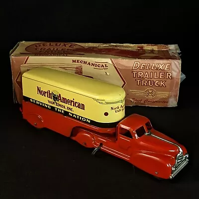 12  VTG Working  North American Marx Deluxe Trailer Truck Mechanical Near Mint • $225