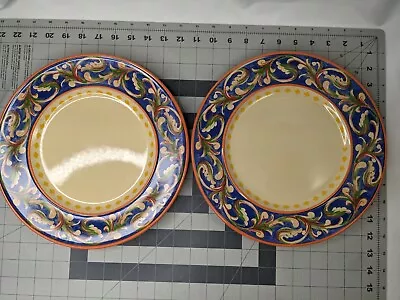 Pfaltzgraff Pottery Villa Della Luna Dinner Plate 11 Inch 2004 Lot Of 2 • $15.25