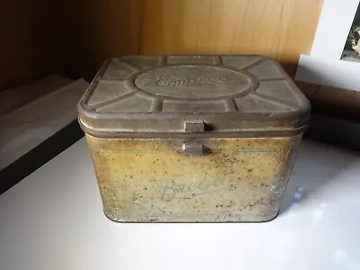 $15 • Buy Vintage EMPECO Metal Tin Farmhouse Vented Bread Box New York