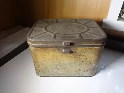 $15 • Buy Vintage EMPECO Metal Tin Farmhouse Vented Bread Box New York