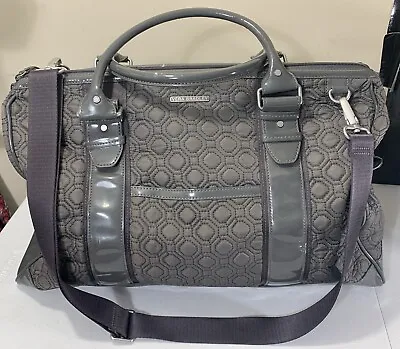 VERA BRADLEY Large Weekender Travel Bag Carry On Luggage ~ GRAY • $29.99