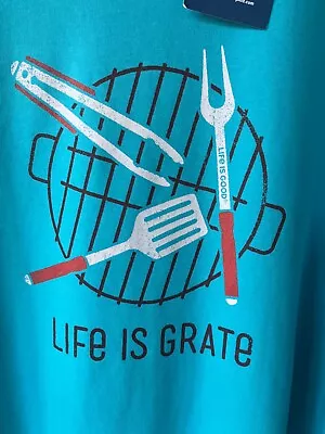 Men's XXL Life Is Good  Life Is Grate  Crusher T Shirt New With Tags • $14.99