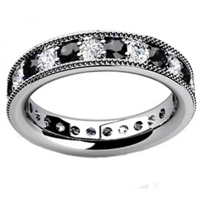 1.00 Ct Millgrain Edge Diamond Eternity Wedding Band Ring • $1299