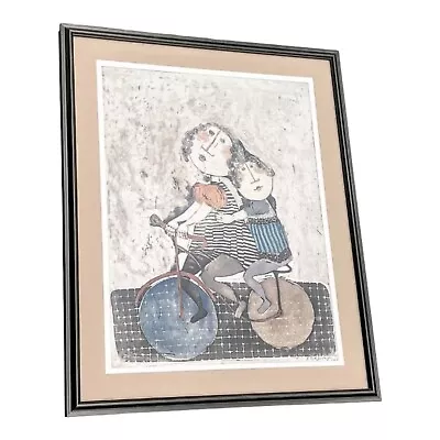 G Rodo Boulanger  After School  Signed Framed Lithograph 24 1/2 By 30 Inch Frame • $399.99