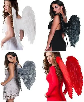 £11.49 • Buy Adult Women's Angel Feather Wings Fancy Dress Accessory 65x65cm