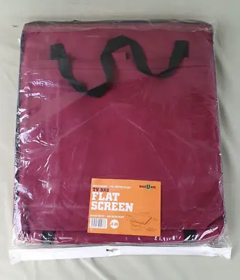 NOS Burgundy Padded Storage Bag 42x45x5 Flat Screen Television TV BAGSUNEE JL-09 • £15