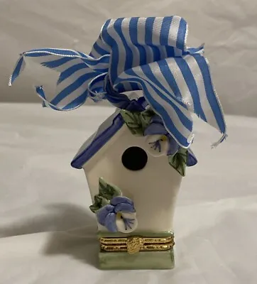 Vintage Mud Pie 1998 Bird House Trinket Box W/Hidden Flower Surprise • $14.97