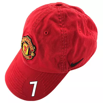 Nike TEAM Manchester United C. Ronaldo #7 Swoosh Red Adjustable Hat Cap • $44.97