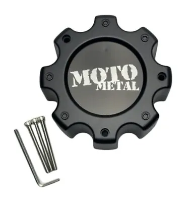 Moto Metal Matte Black 8 Lug Wheel Center Cap W/Screws MO909B8165YB • $29.99