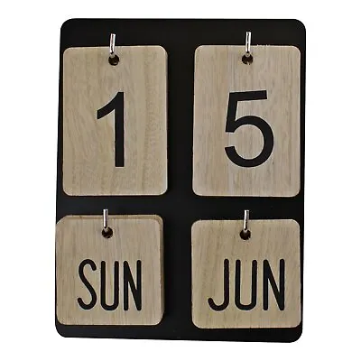 £8.99 • Buy Wooden Freestanding Photo Frame Style Perpetual Calendar