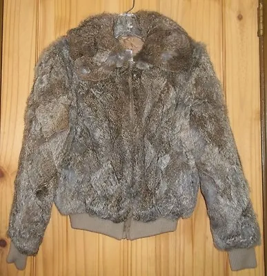 La Voque Vintage Rabbit Fur Jacket - Gorgeous! Soft! W/ Quilted Lining Womens S • $75