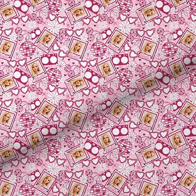 Hair Bow Printed Canvas Fabric For Making Bows Barbie A4 Sheet • £3.25