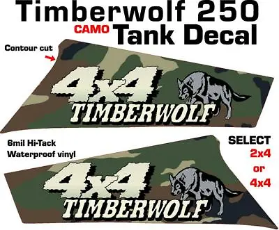 Yamaha Timberwolf 250 4x4 2x4 OEM Camo Tank Side Plastic Decal Graphics Sticker • $29.99