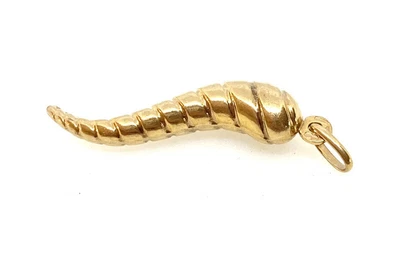 £75 • Buy Gold Horn Of Plenty Pendant 9ct Yellow Gold Horn Of Plenty Pendant Good Luck 375