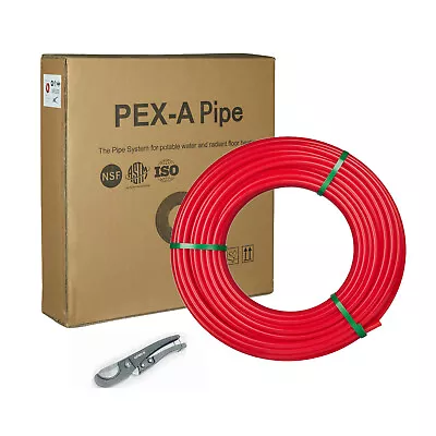 3/4  X 100ft Red Pex-A Pipe/Tubing For Potable Water-Plumbing Free Pipe Cutter • $68.99