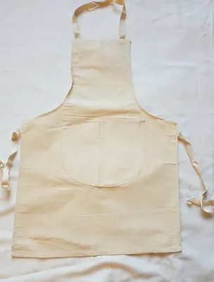 Junior Chef Cotton Apron With Pocket Baking Kitchen School Kids Craft Painting • £5.29