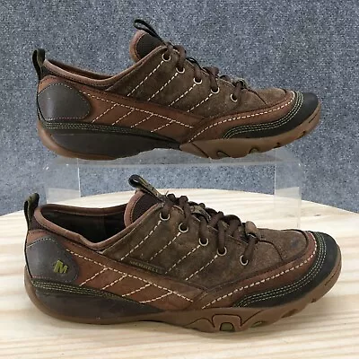 Merrell Shoes Womens 7 Mimosa Lace Sneakers Lace Up Flats J68164 Brown Leather • $18.89