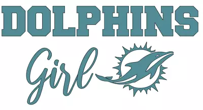 Miami Dolphins  Girl  NFL Football Car Laptop Cup Sticker Decal • $7