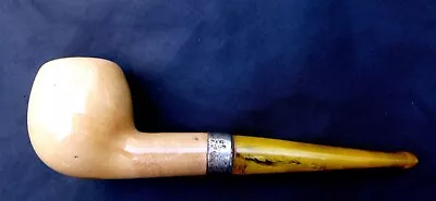 Vintage Goede Waagen Pipe Made In Holland. Ceramic Bowl Baltic Amber Stem.  • $45