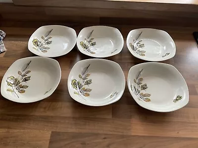 Set Of 6 Vintage Midwinter Stylecraft Soup Cereal Bowl Rosewood Fashion Shape • £7.99